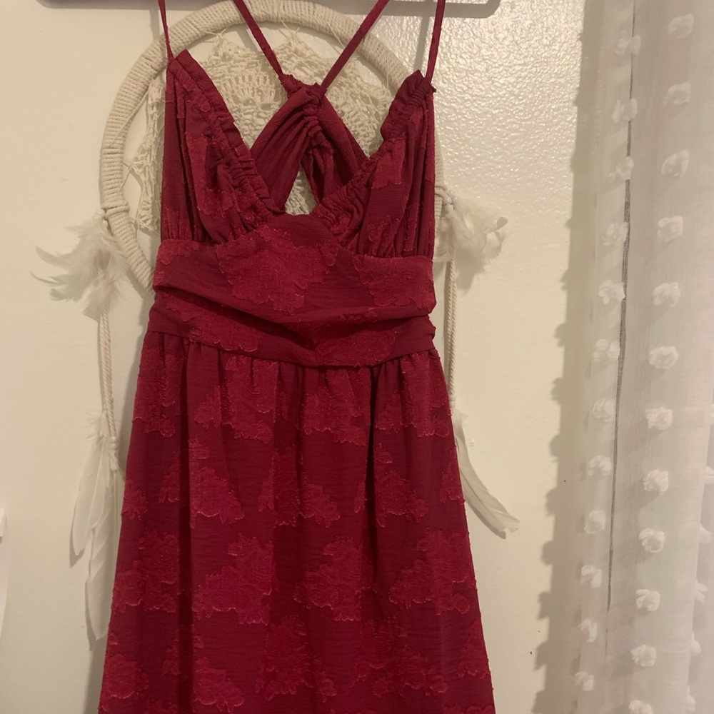 Burgundy target dress